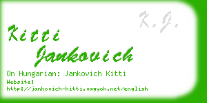 kitti jankovich business card